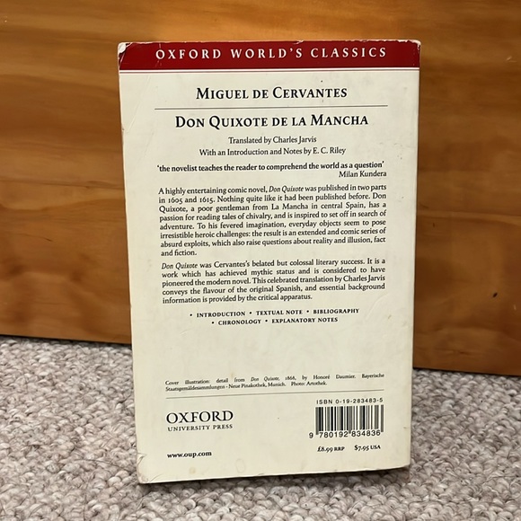 Oxford World's Collection Miguel De Cervantes Don Quixote Book - Picture 3 of 6